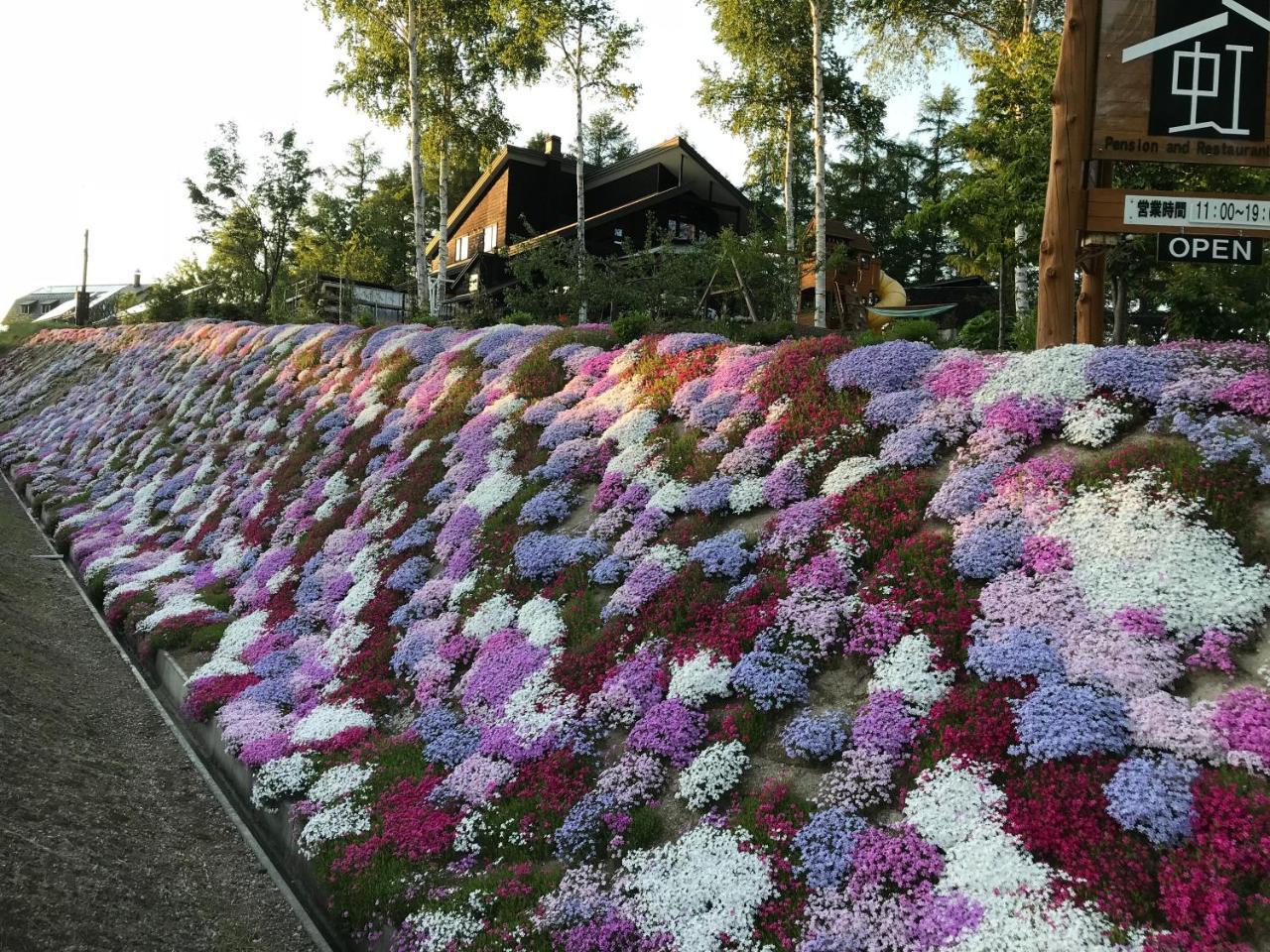Ritz Garden Niji Guest House Biei Bagian luar foto